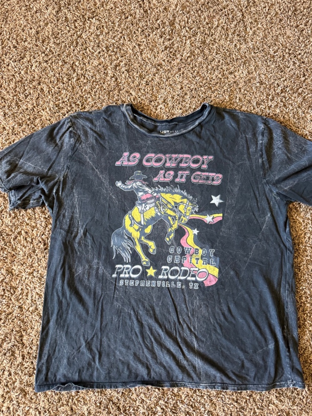 Black 'As Cowboy As It Gets' Pro Rodeo Graphic Tee